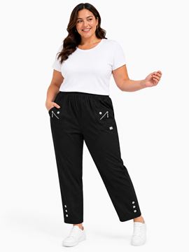 Immagine di STRETCH TROUSER WITH ELASTIC WAIST - COTTON